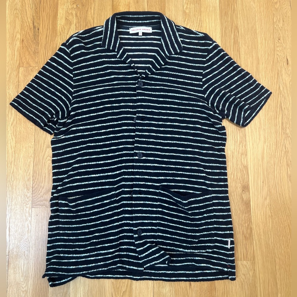 Orlebar Brown Striped Terry Toweling Shirt